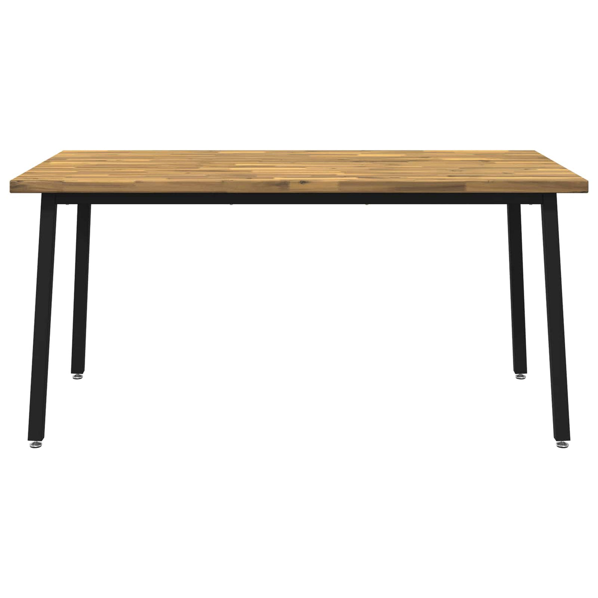 Négyzet Alakú Étkezőasztal 160 x 90 x 75 cm Tömör Akácfa Fehér 4