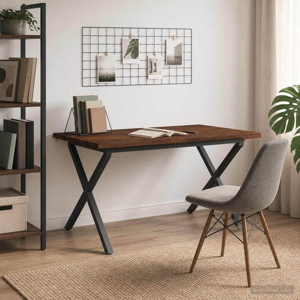 Élő élű étkezőasztal 140 x 80 x 75 cm Tömör Akácfa Sötét Barna 3