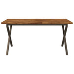 Élő élű étkezőasztal 160 x 80 x 75 cm Tömör Akácfa Természetes 4