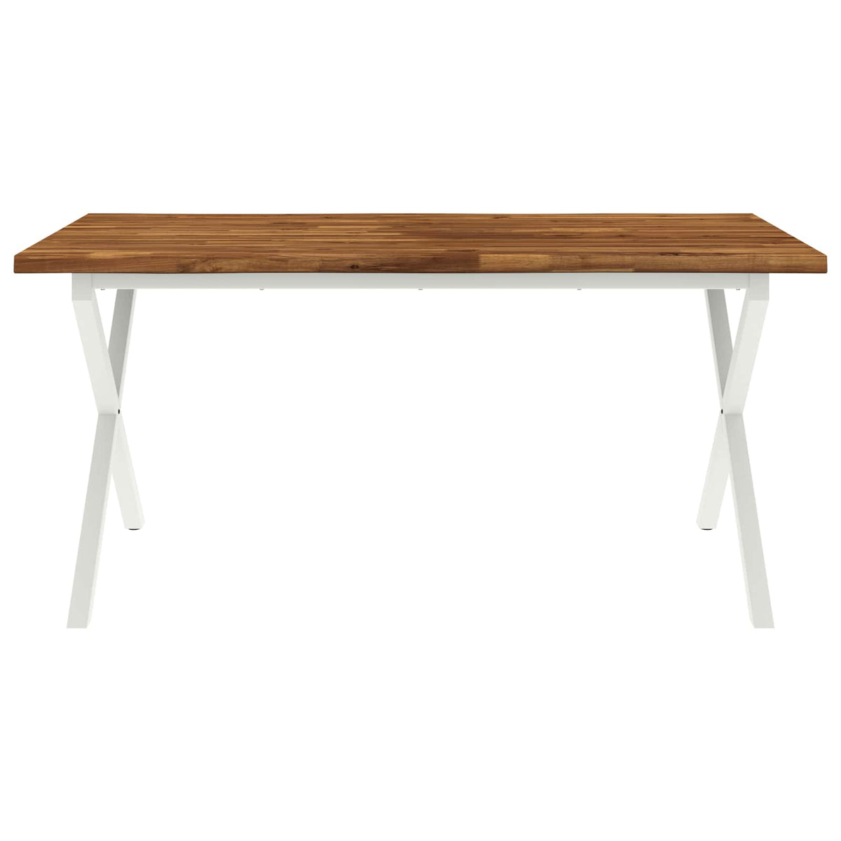 Élő élű étkezőasztal 160 x 80 x 75 cm Tömör Akácfa Természetes 4