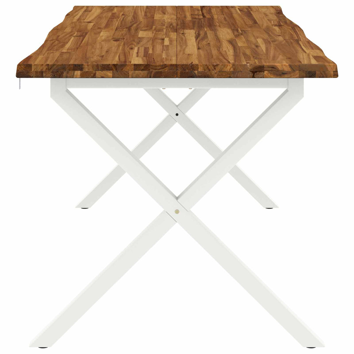 Élő élű étkezőasztal 160 x 80 x 75 cm Tömör Akácfa Természetes 5