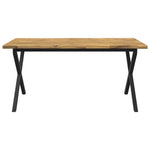 Élő élű étkezőasztal 160 x 80 x 75 cm Tömör Akácfa Fehér 4