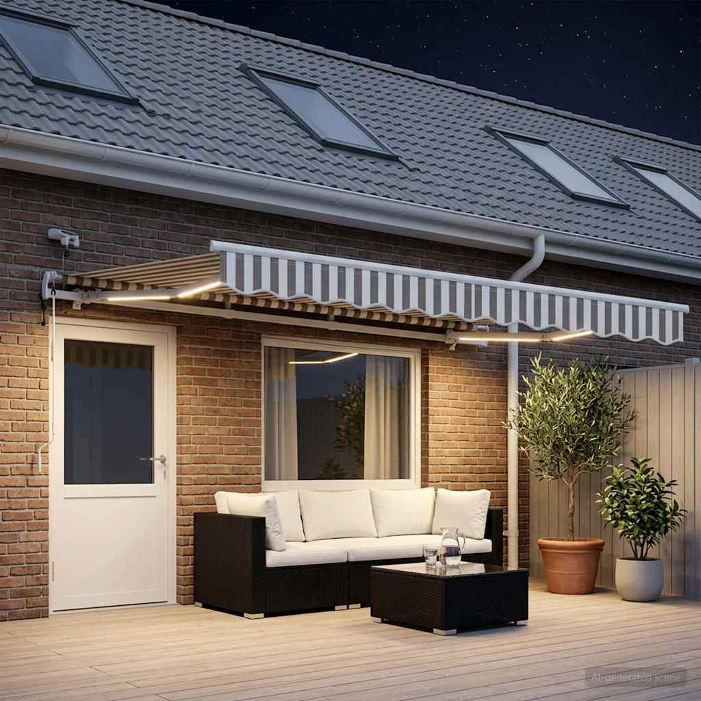 Elektromos napellenző LED-del és érzékelővel 5 x 3,5 m 3