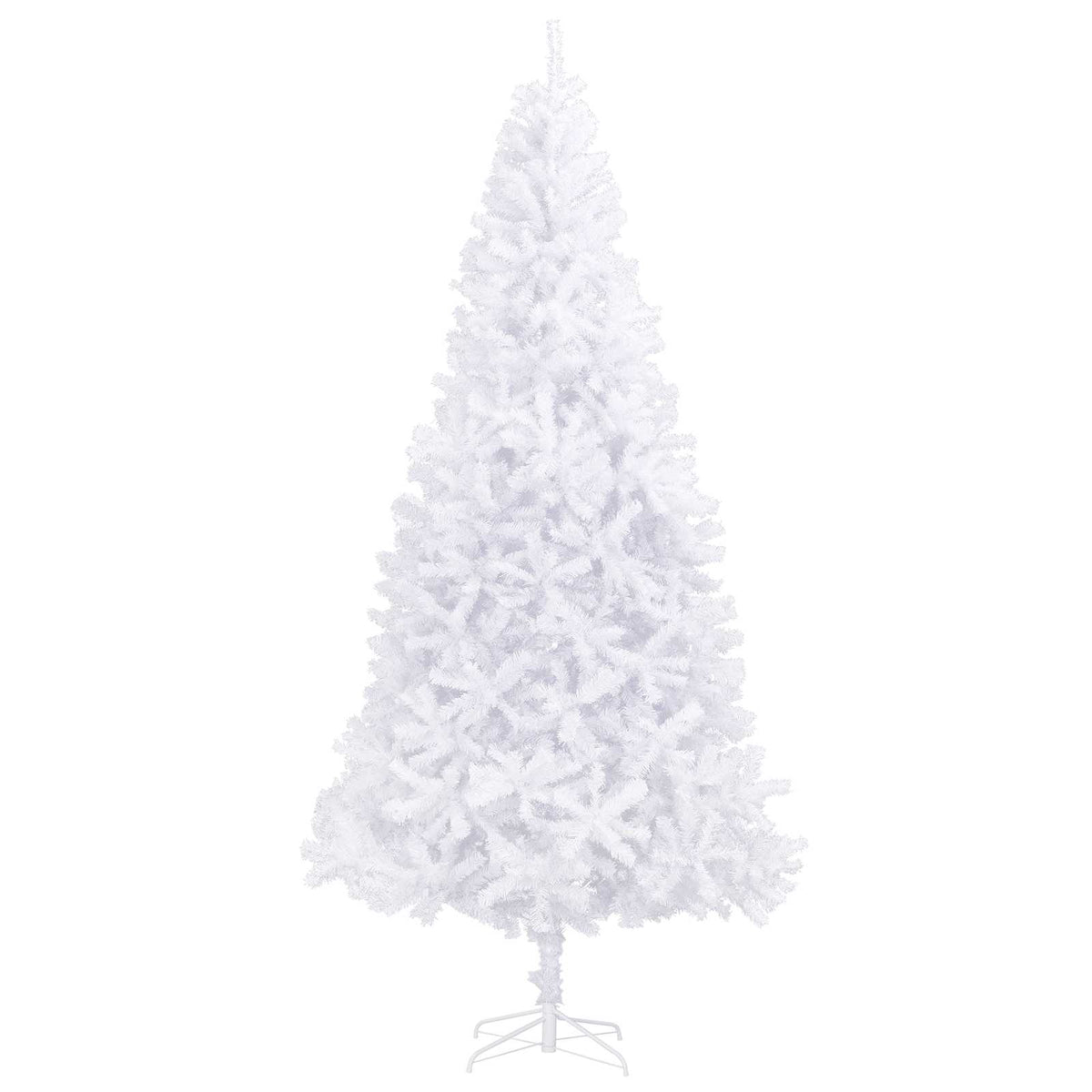 Mű karácsonyfa 300 LED-del állvánnyal Fehér 300 cm PVC és Acél 5