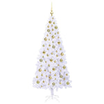 Mű karácsonyfa 300 LED-del állvánnyal Fehér 180 cm PVC és Acél 4