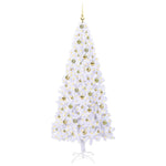 Mű karácsonyfa 300 LED-del állvánnyal Fehér 210 cm PVC és Acél 3