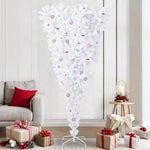 Mű karácsonyfa 300 LED-del állvánnyal Fehér 210 cm PVC és Acél