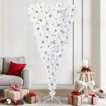 Mű karácsonyfa 300 LED-del állvánnyal Fehér 210 cm PVC és Acél