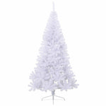 Mű karácsonyfa 300 LED-del állvánnyal Fehér 180 cm PVC és Acél 5