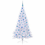 Mű karácsonyfa 300 LED-del állvánnyal Fehér 180 cm PVC és Acél 4
