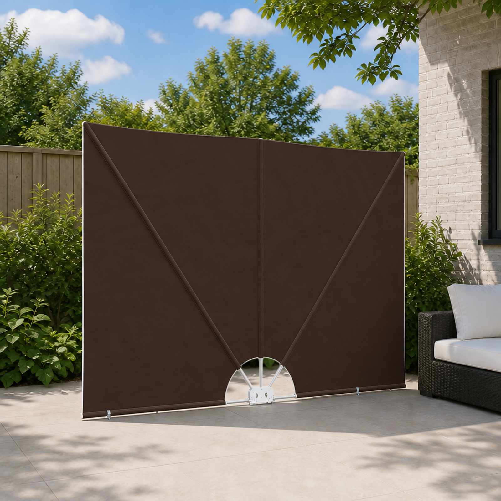 Balcony Privacy Screen Négyszögletes 240 x 160 cm Poliészter
