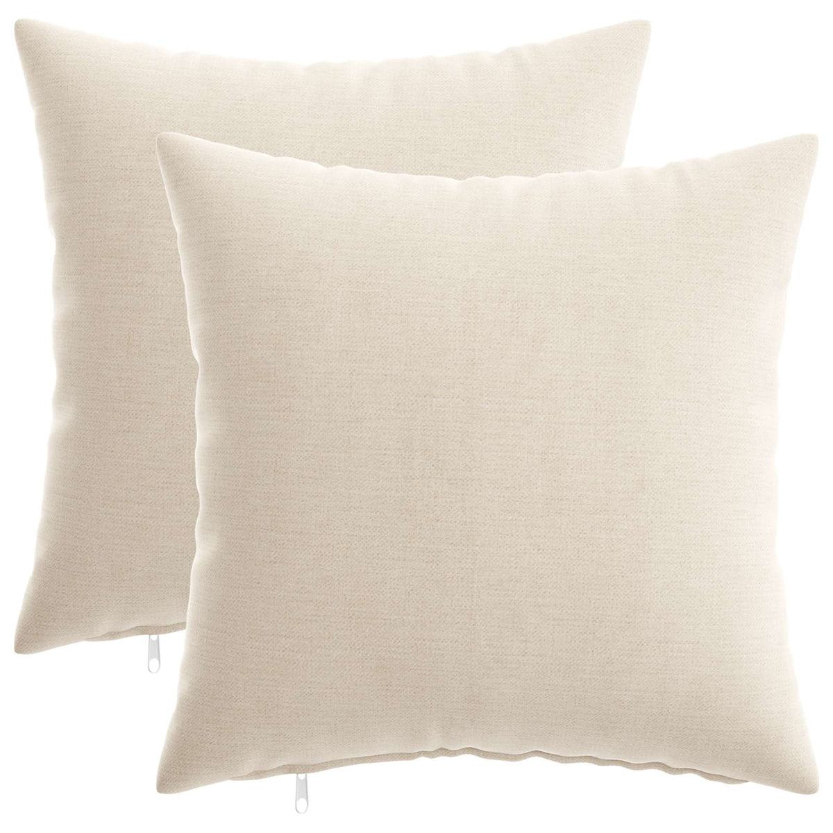 Párna huzat 2 db HEERLEN Krémszínű 35 x 35 cm Chenille Szövet 2
