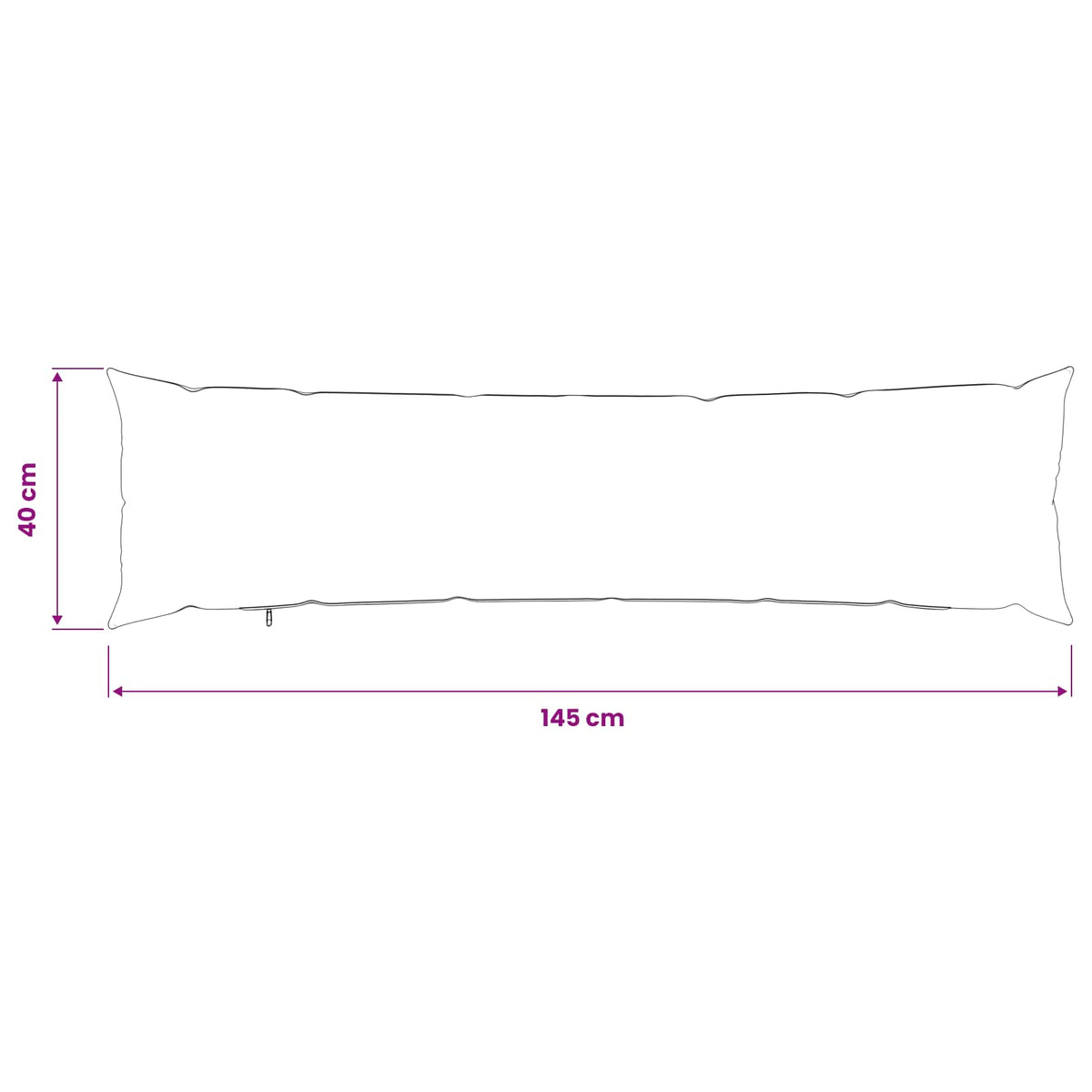 Párna huzat 2 pcs HEERLEN Kék 40 x 145 cm Mikroszálas Plüss 9