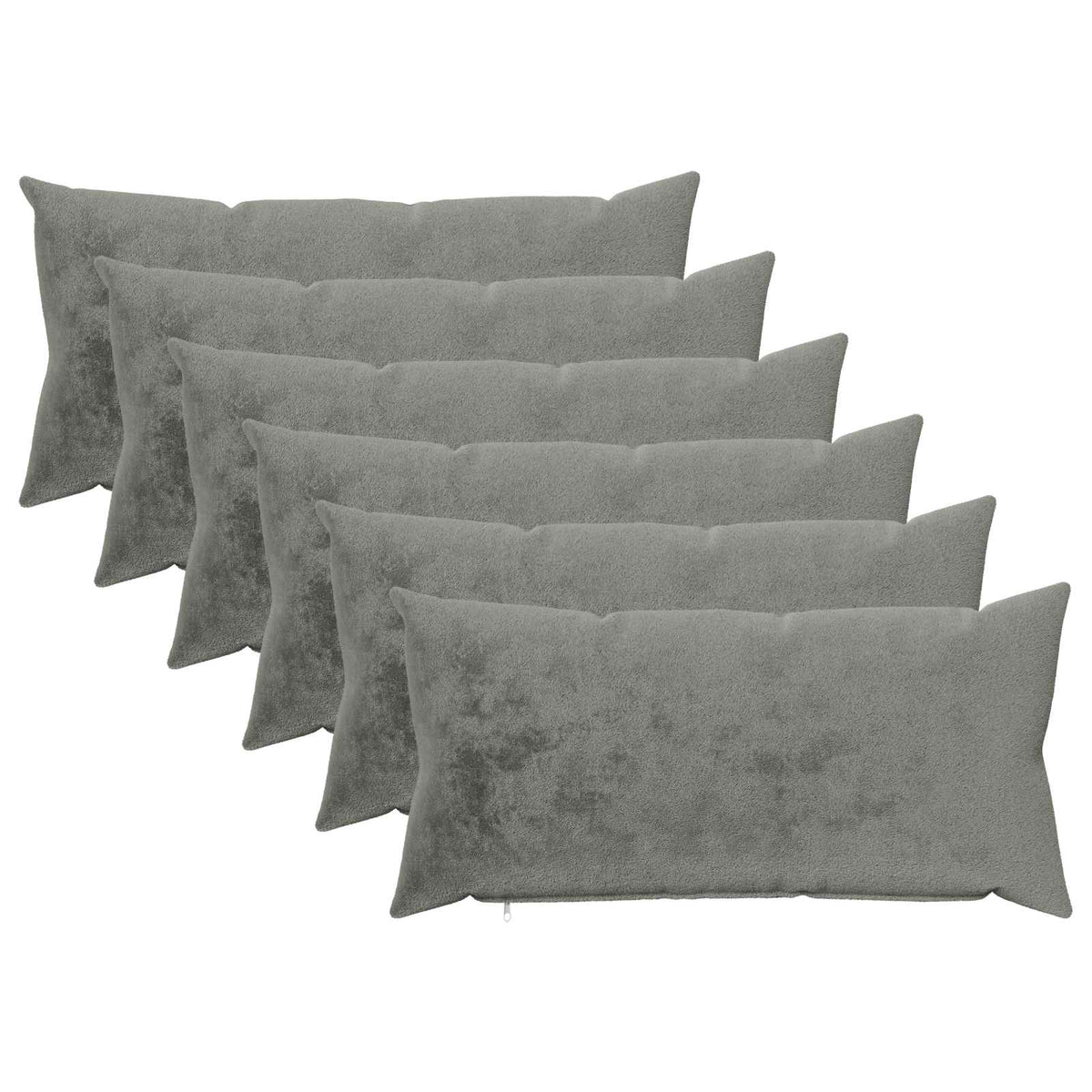 Párna huzat 6 db HEERLEN Sötétszürke 40 x 80 cm Flanell 2