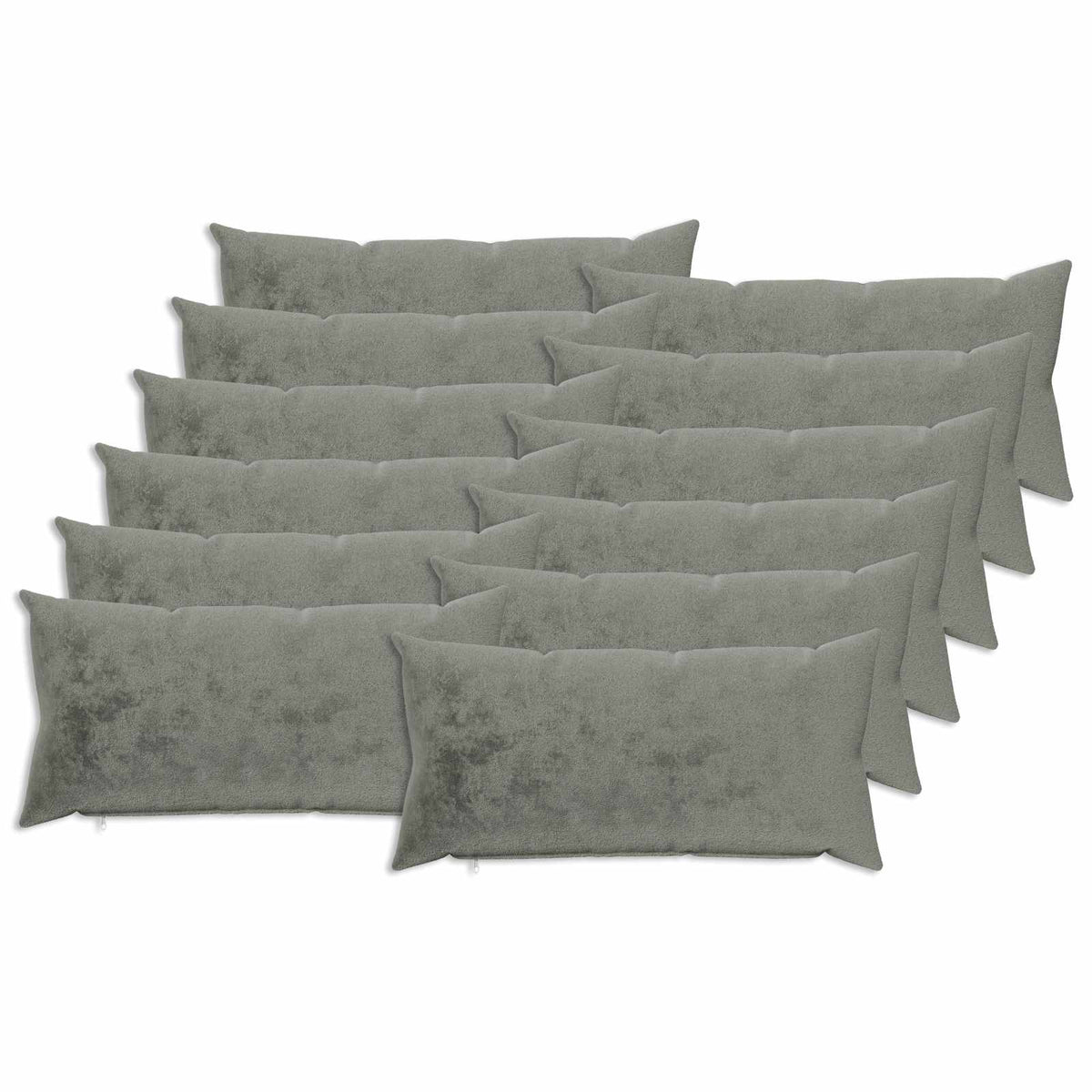 Párna huzat 12 db HEERLEN Sötétszürke 40 x 80 cm Flanell 2