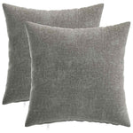 Párna huzat 2 db HEERLEN Sötétszürke 50 x 50 cm Chenille Szövet 2
