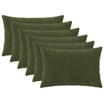 Párna huzat 6 pcs HEERLEN Zöld 50 x 75 cm Mikroszálas Plüss
