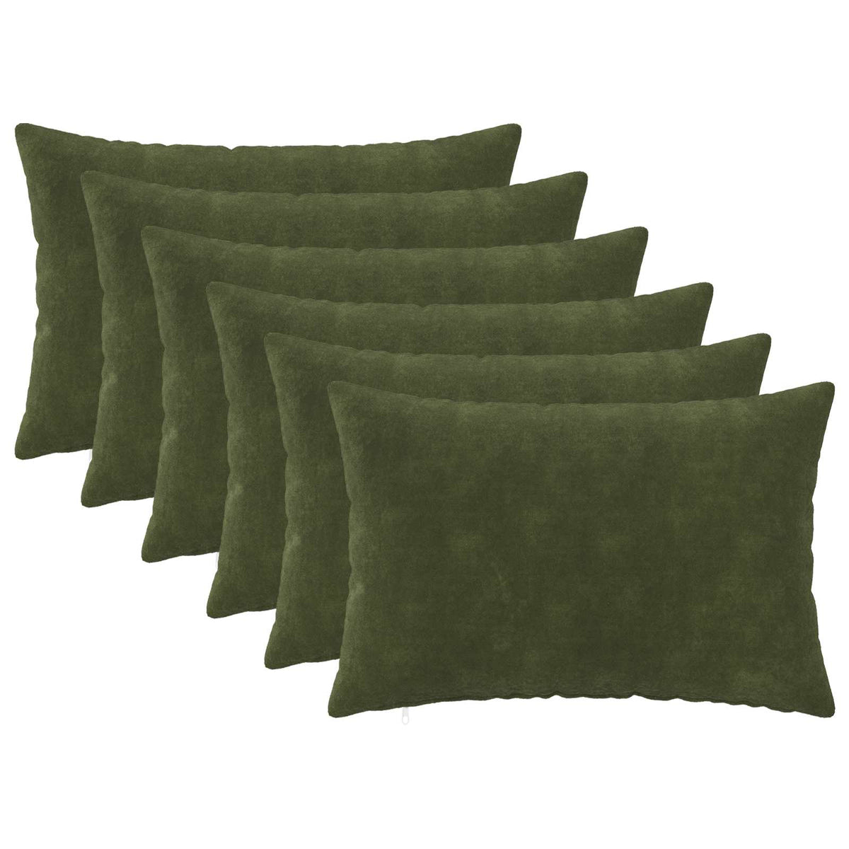 Párna huzat 6 pcs HEERLEN Zöld 50 x 75 cm Mikroszálas Plüss