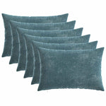 Párna huzat 6 db HEERLEN Kék 50 x 80 cm Chenille Szövet 2