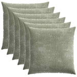 Párna huzat 6 db HEERLEN Zöld 65 x 65 cm Chenille Szövet 2