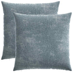 Párna huzat 2 db HEERLEN Világoskék 70 x 70 cm Chenille Szövet 2