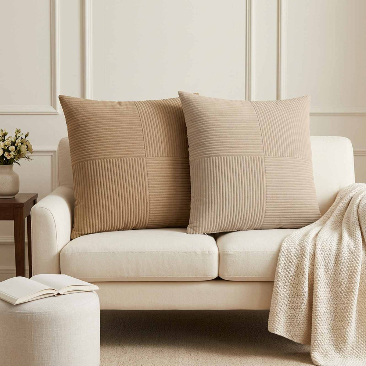 Párna huzat 6 db ALMELO Barna 60 x 60 cm cord