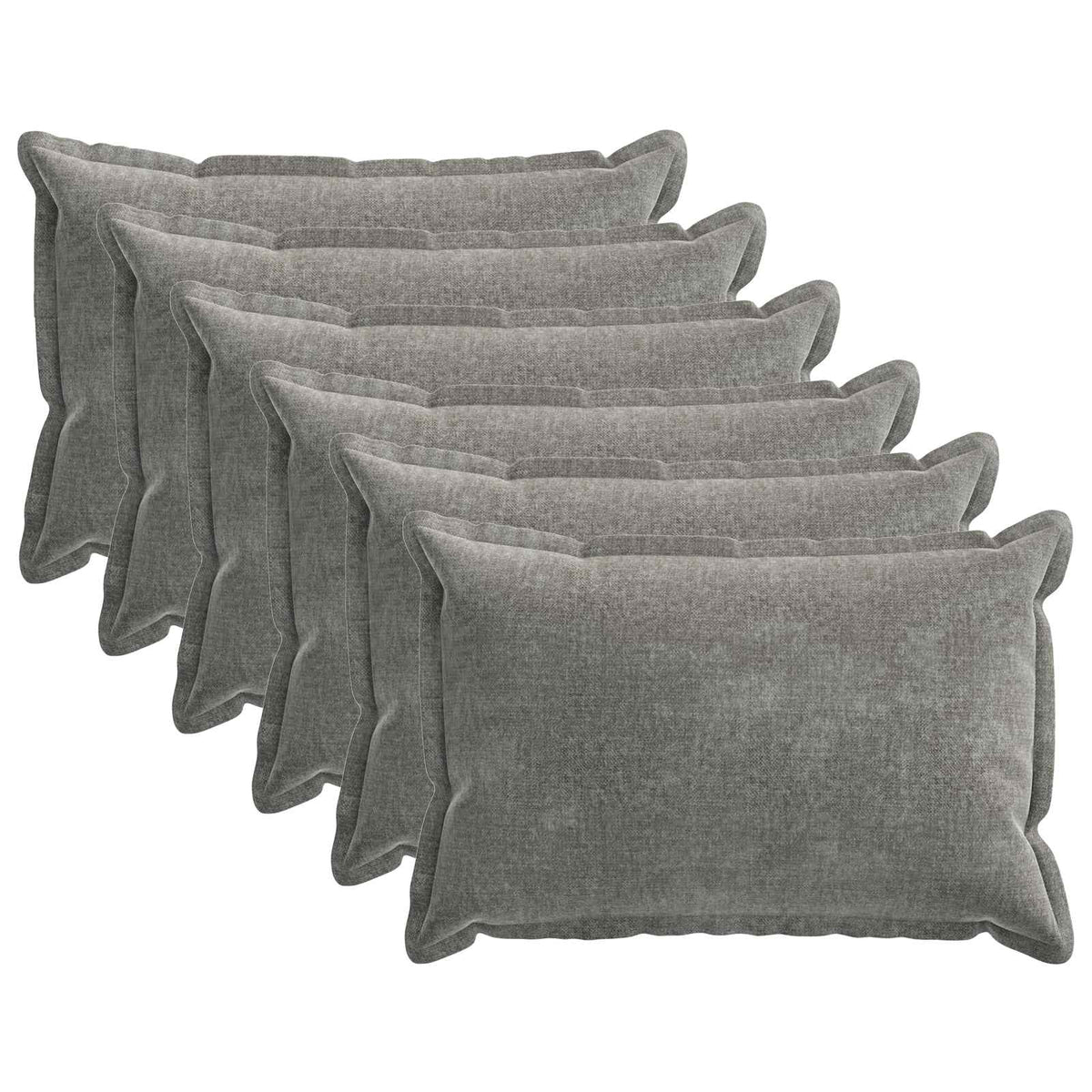 Párna huzat 6 db HOUTEN Sötétszürke 30 x 50 cm Chenille Szövet 2