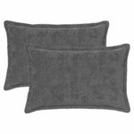 Párna huzat 2 db HOUTEN Sötétszürke 30 x 50 cm Műnyúl Szőr 2