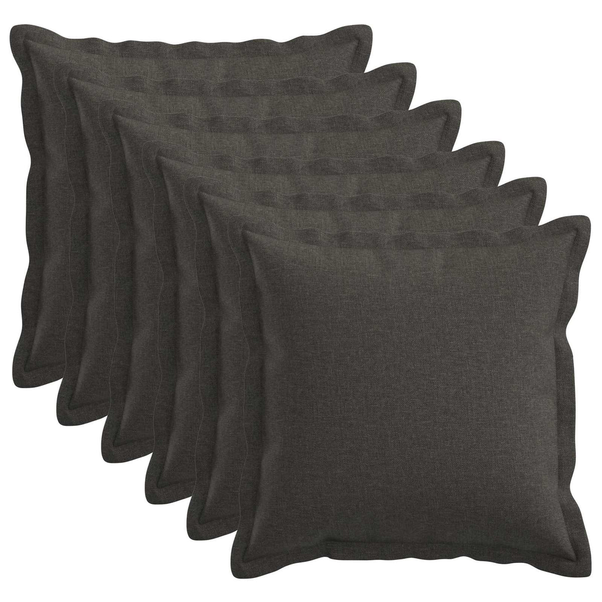 Párna huzat 6 pcs HOUTEN Sötétszürke 40 x 40 cm Műlenszövet