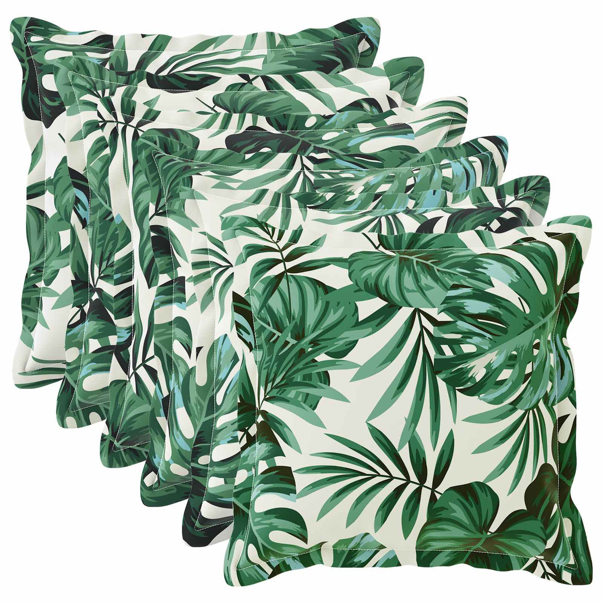 Párna huzat 6 db HOUTEN Levélminta 40 x 40 cm Poliészter 2