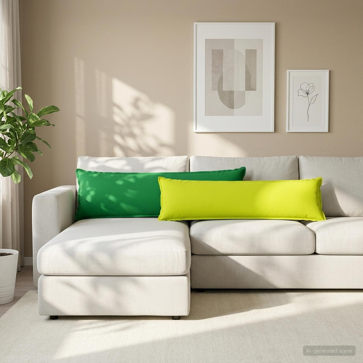 Párna huzat HOUTEN Fényes zöld 40 x 145 cm Poliészter