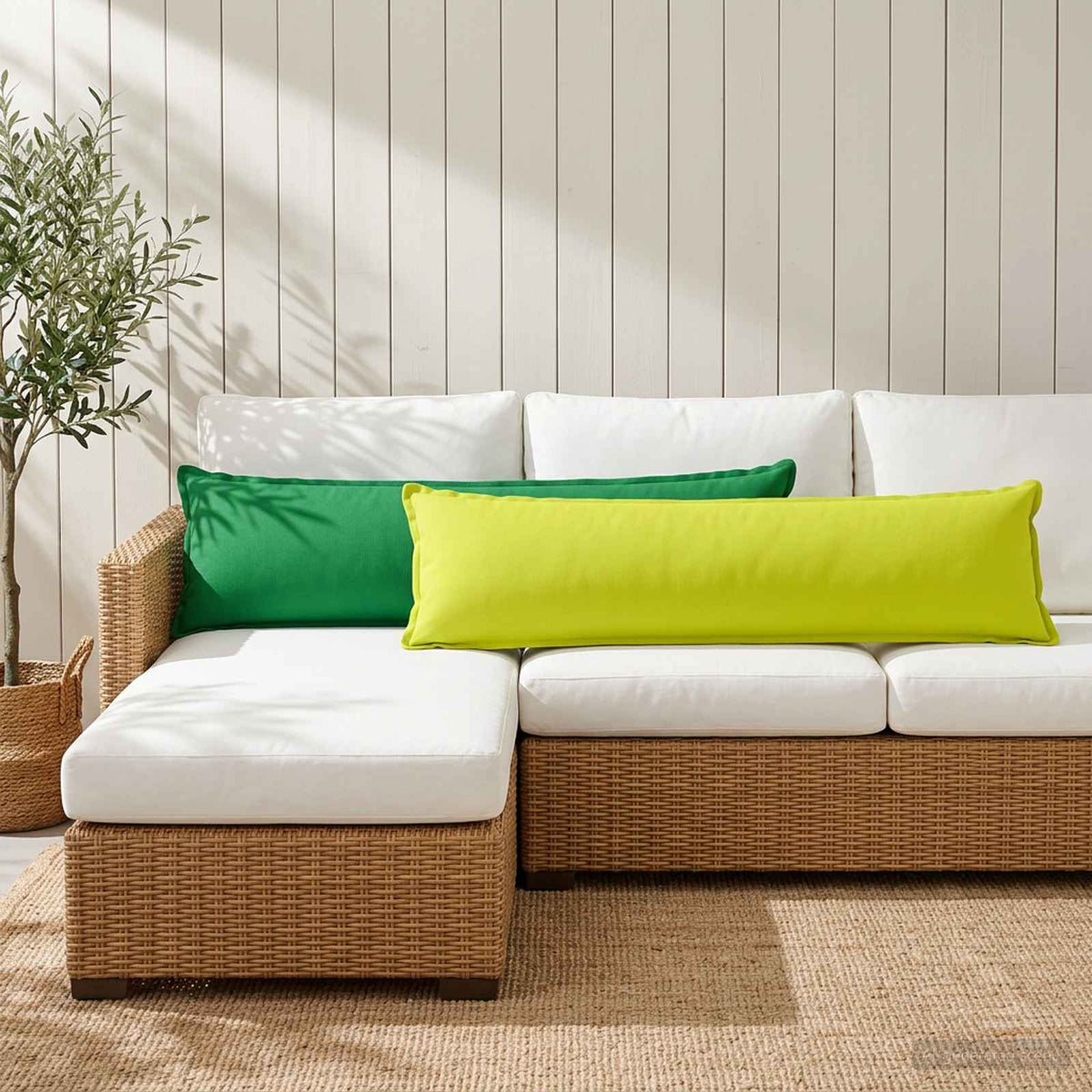 Párna huzat HOUTEN Fényes zöld 40 x 145 cm Poliészter 3