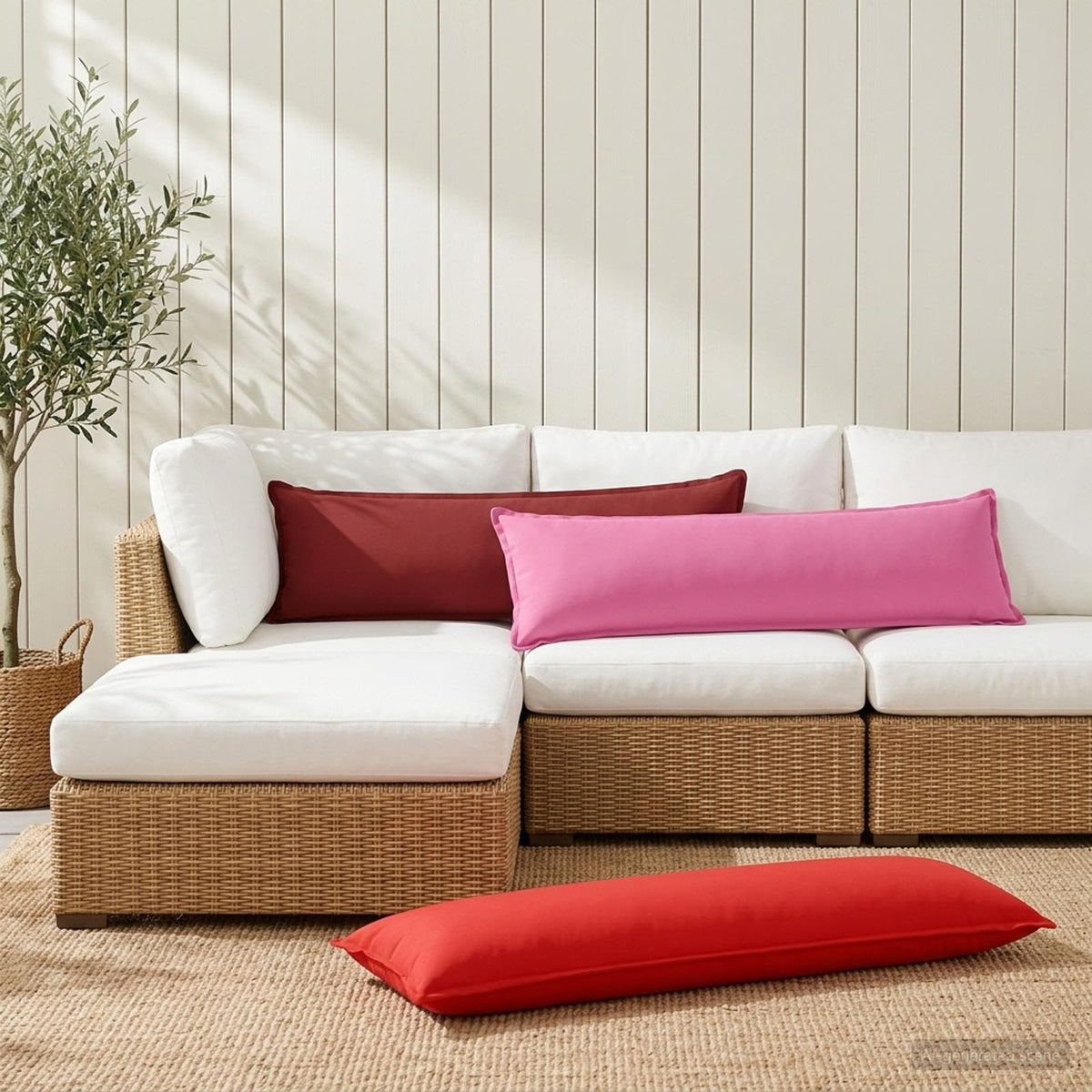 Párna huzat HOUTEN Rózsaszín 40 x 145 cm Poliészter 3