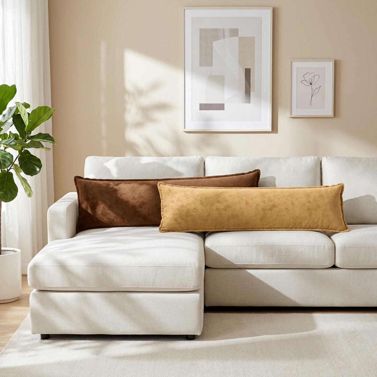 Takaró Párna HOUTEN Tópszínű 40 x 145 cm Flanell