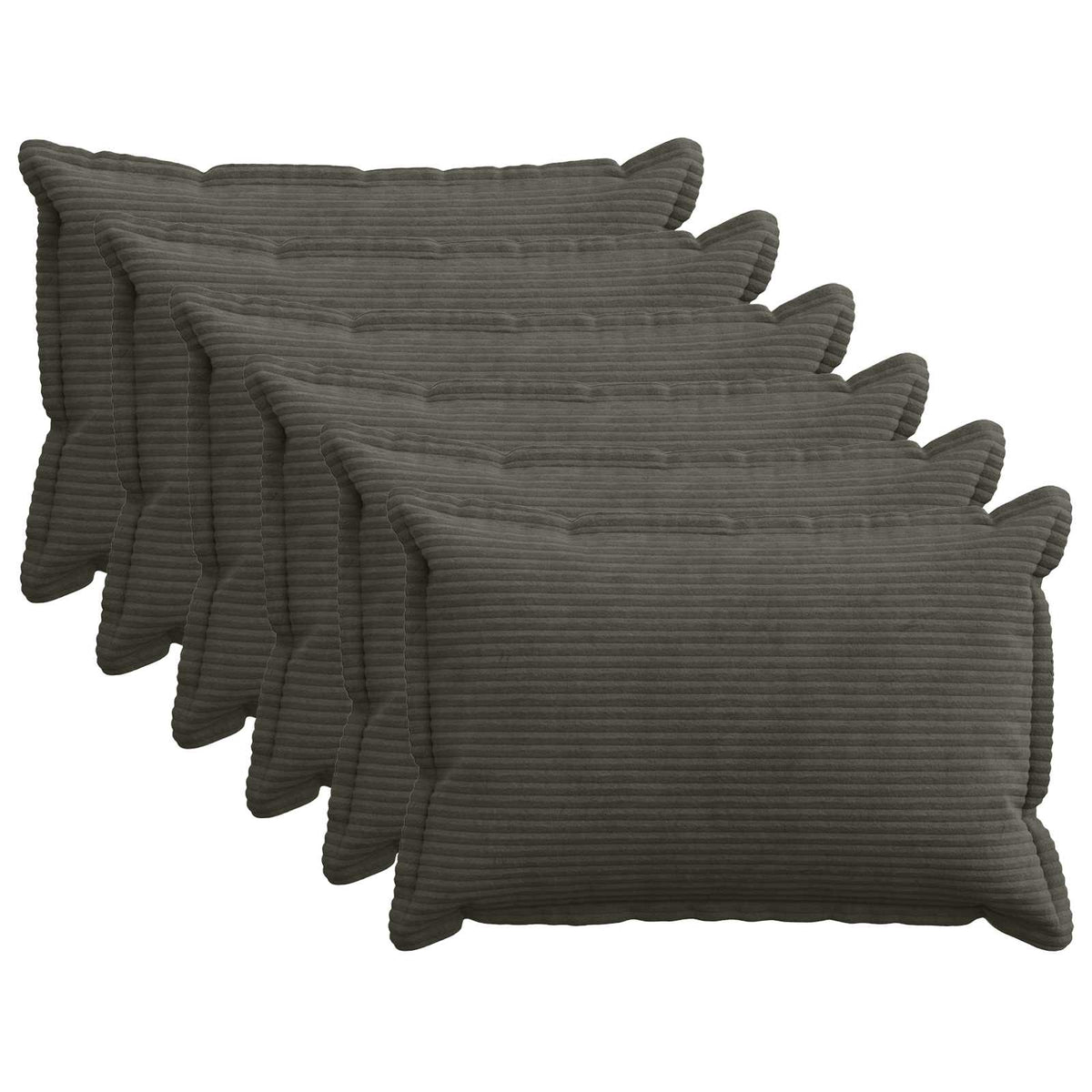 Párna huzat 6 db HOUTEN Antracitszürke 40 x 60 cm cord