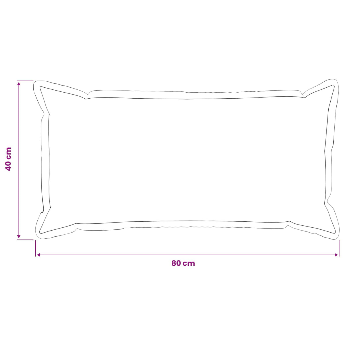 Párna huzat 2 pcs HOUTEN Farmerkék 40 x 80 cm Műlenszövet 8