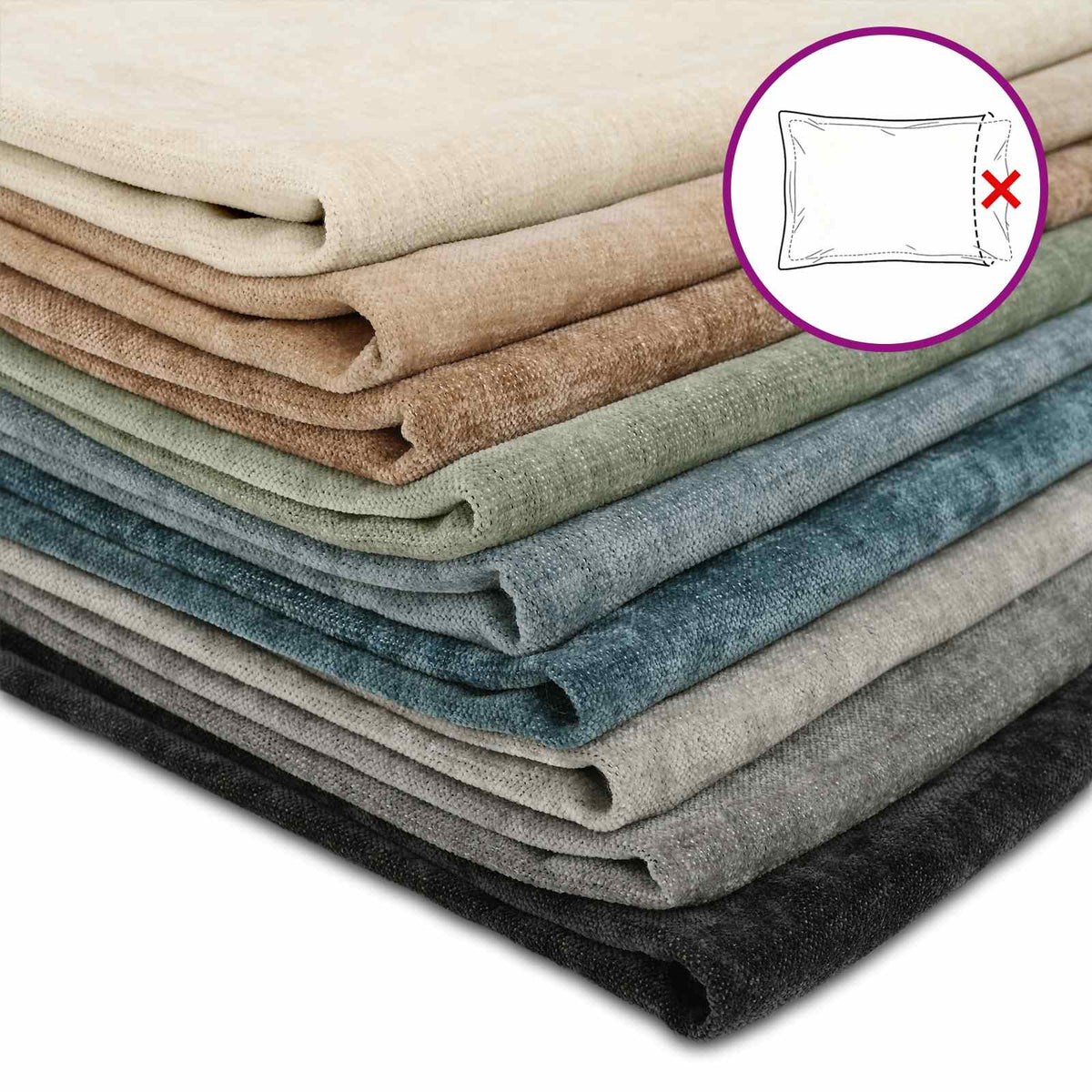 Párna huzat 2 db HOUTEN Tópszínű 45 x 45 cm Chenille Szövet 7