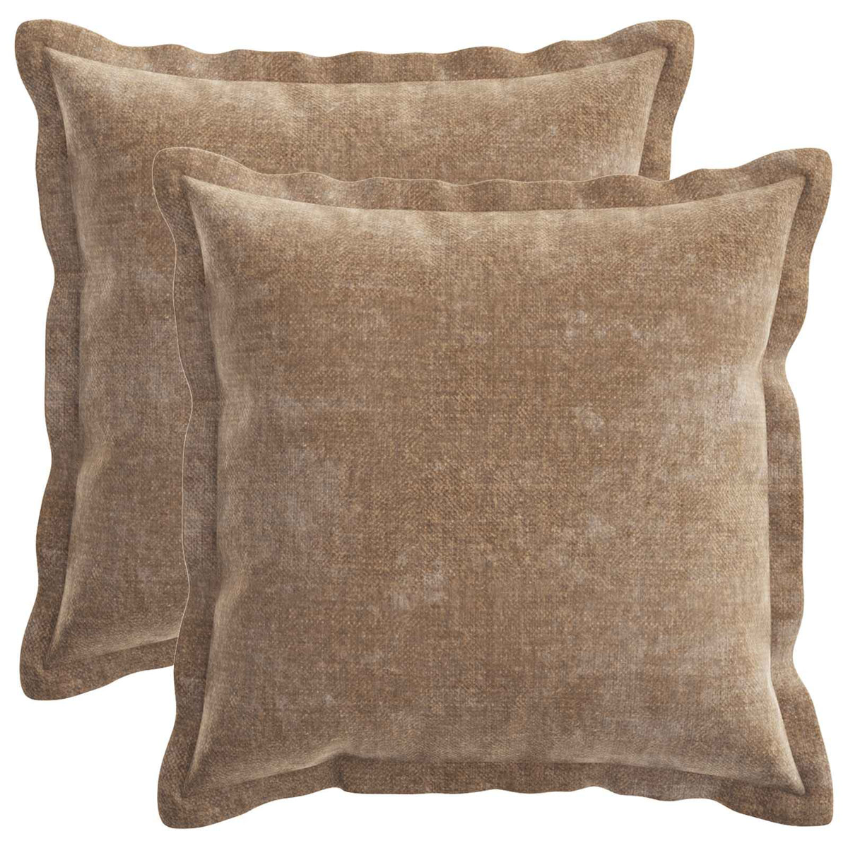 Párna huzat 2 db HOUTEN Barna 50 x 50 cm Chenille Szövet 2