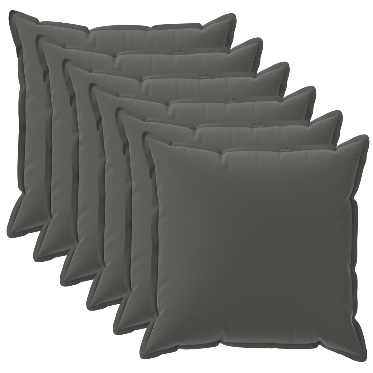 Párna huzat 6 db HOUTEN Antracitszürke 50 x 50 cm Poliészter 2