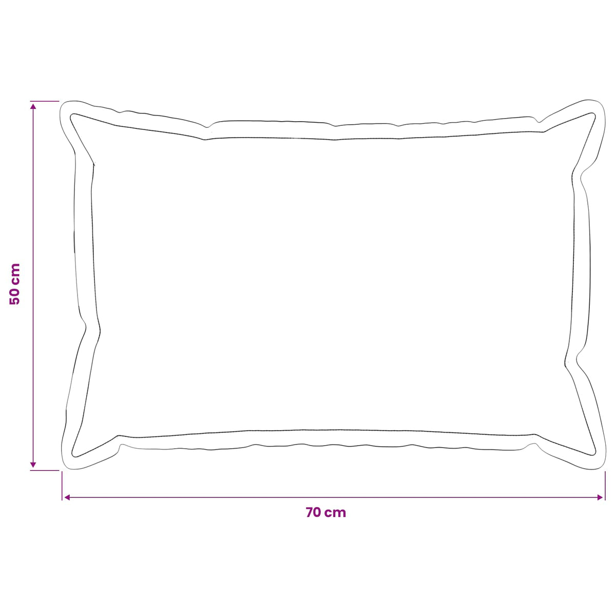 Párna huzat 2 pcs HOUTEN Rózsaszín 50 x 70 cm Műlenszövet 8
