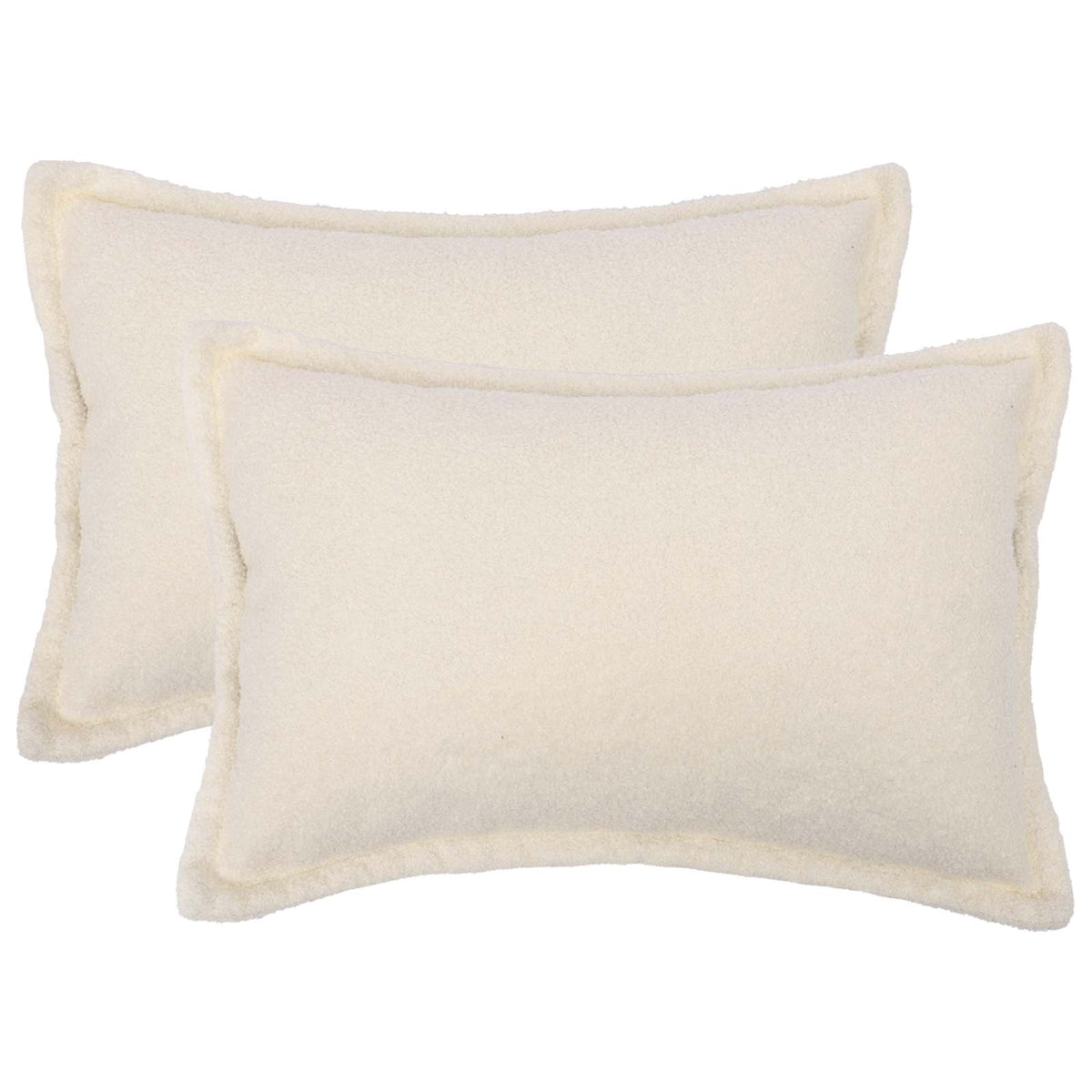 Párna huzat 2 pcs HOUTEN Krémszínű 50 x 70 cm Bouclé