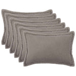 Párna huzat 6 pcs HOUTEN Világosszürke 50 x 80 cm Bouclé