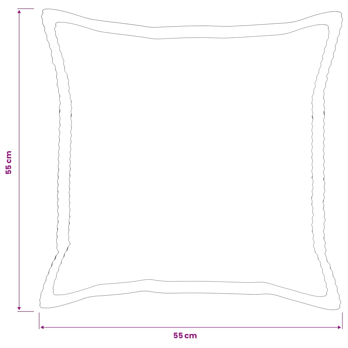 Párna huzat 2 db HOUTEN Világos Zöld Szürke 55 x 55 cm cord 8