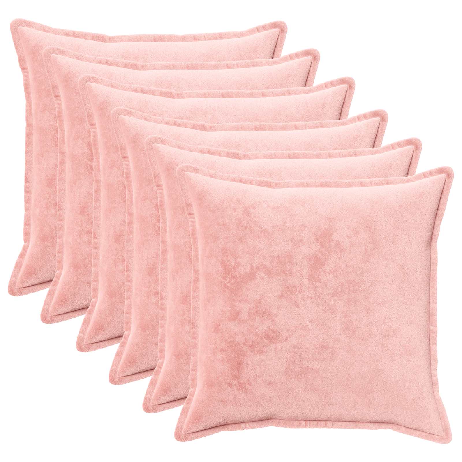 Párna huzat 6 pcs HOUTEN Rózsaszín 60 x 60 cm Flanell