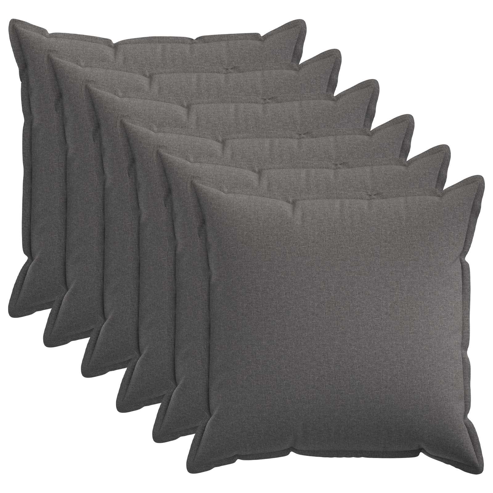 Párna huzat 6 pcs HOUTEN Világosszürke 65 x 65 cm Műlenszövet