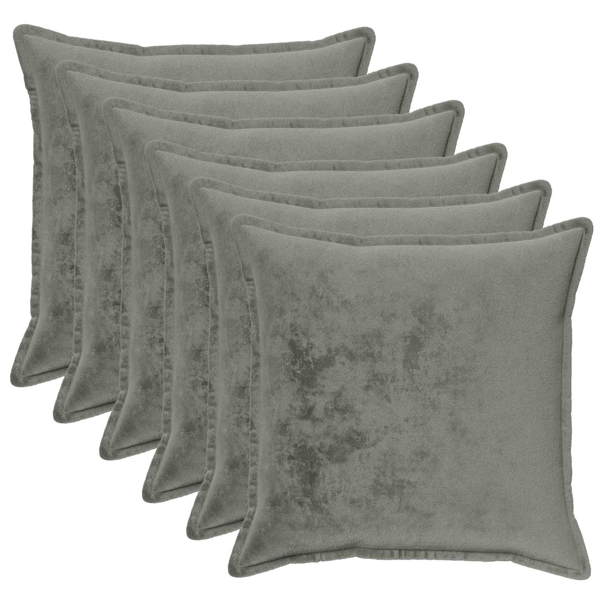 Párna huzat 6 pcs HOUTEN Sötétszürke 65 x 65 cm Flanell