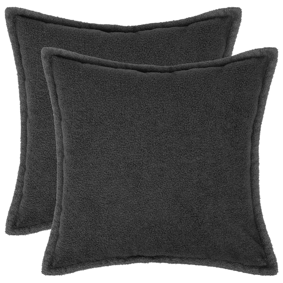 Párna huzat 2 pcs HOUTEN Sötétszürke 70 x 70 cm Bouclé