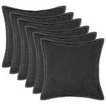Párna huzat 6 pcs HOUTEN Sötétszürke 70 x 70 cm Bouclé