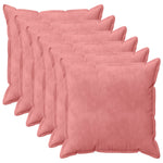 Párna huzat 6 pcs HOUTEN Rózsaszín 80 x 80 cm Bársony 2