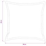 Párna huzat 2 db HOUTEN Antracitszürke 80 x 80 cm cord 8